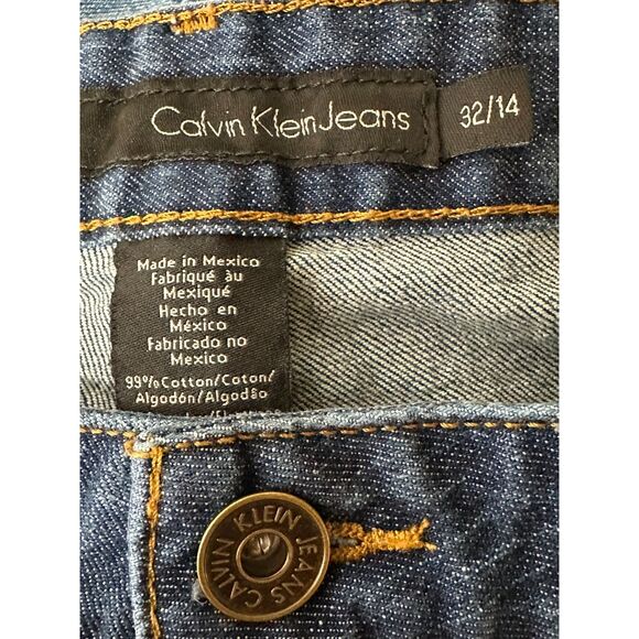 Calvin Klein Women's Lean Boot Cut Jeans Back Flap Pockets, Size 14 FLAWED - Picture 3 of 5